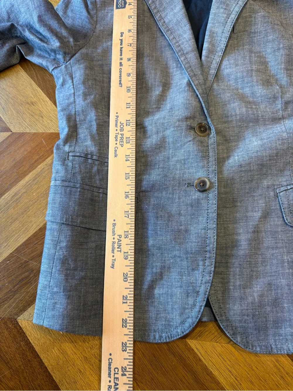 J. Crew Heathered Light Blue Linen-Blend Blazer
